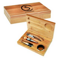 Bamboo 4 Pc Wine Tool Gift Set - Screen Imprint